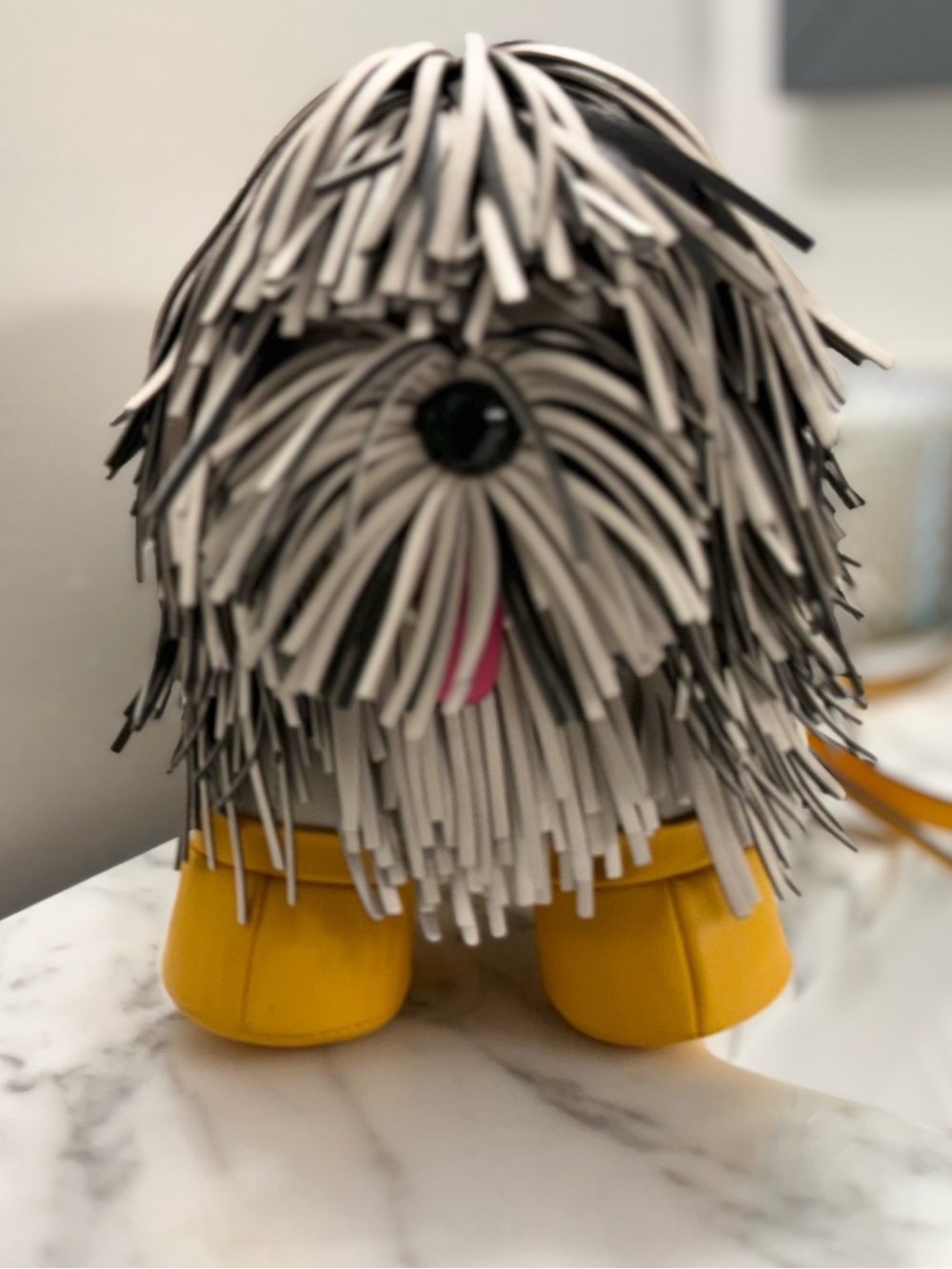 Authentic Kate Spade Fringe Dog Crossbody Bag in White and Yellow - Picture 10 of 10